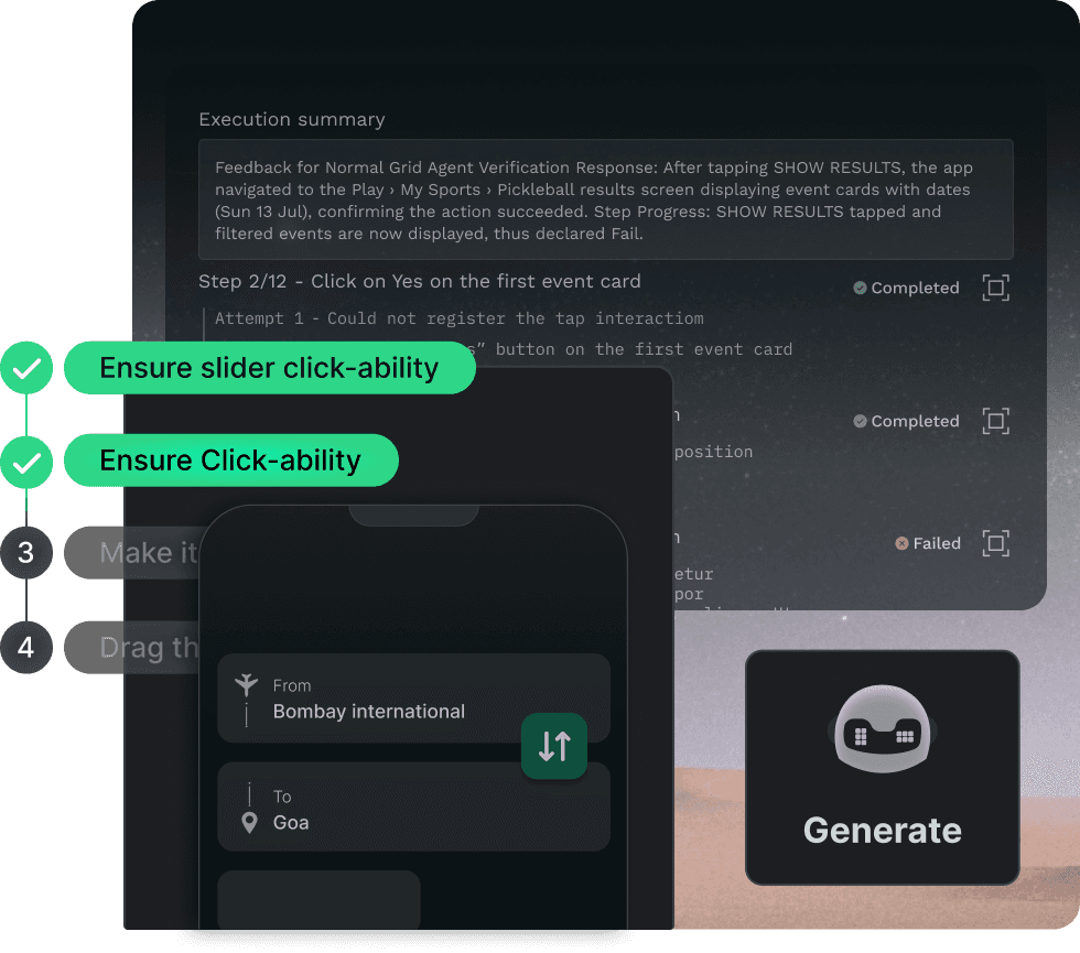 One-step Test Case Generation