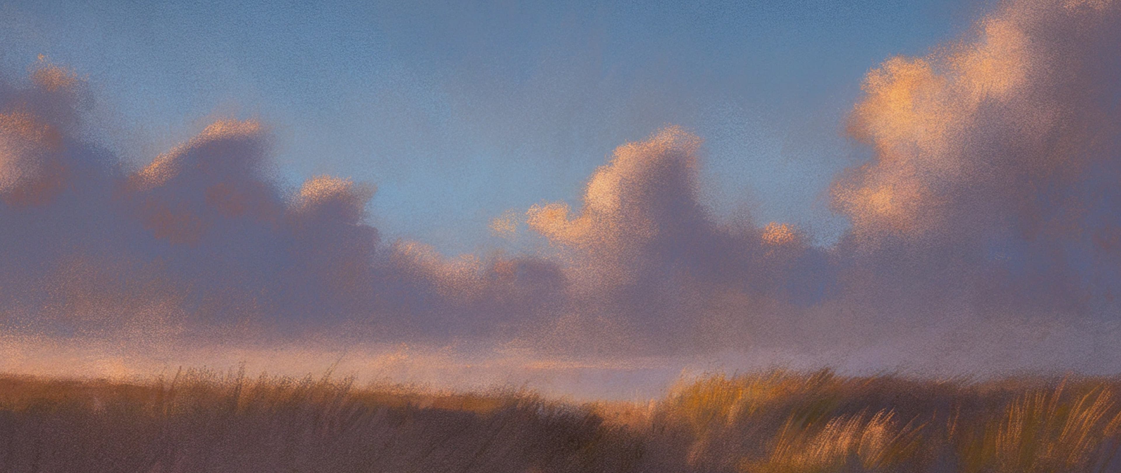 Mountains and clouds background