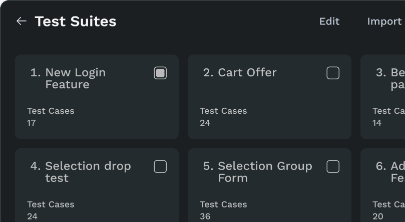 Test Suite Interface