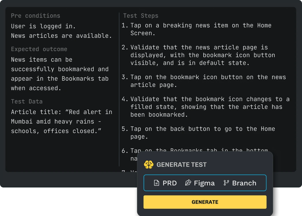 AI test generation Illustration